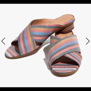 Madewell - the Ruthie crisscross mule in stripe